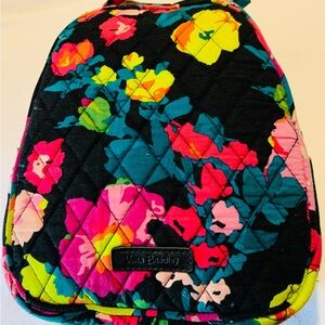 Vera Bradley black floral lunch bag.